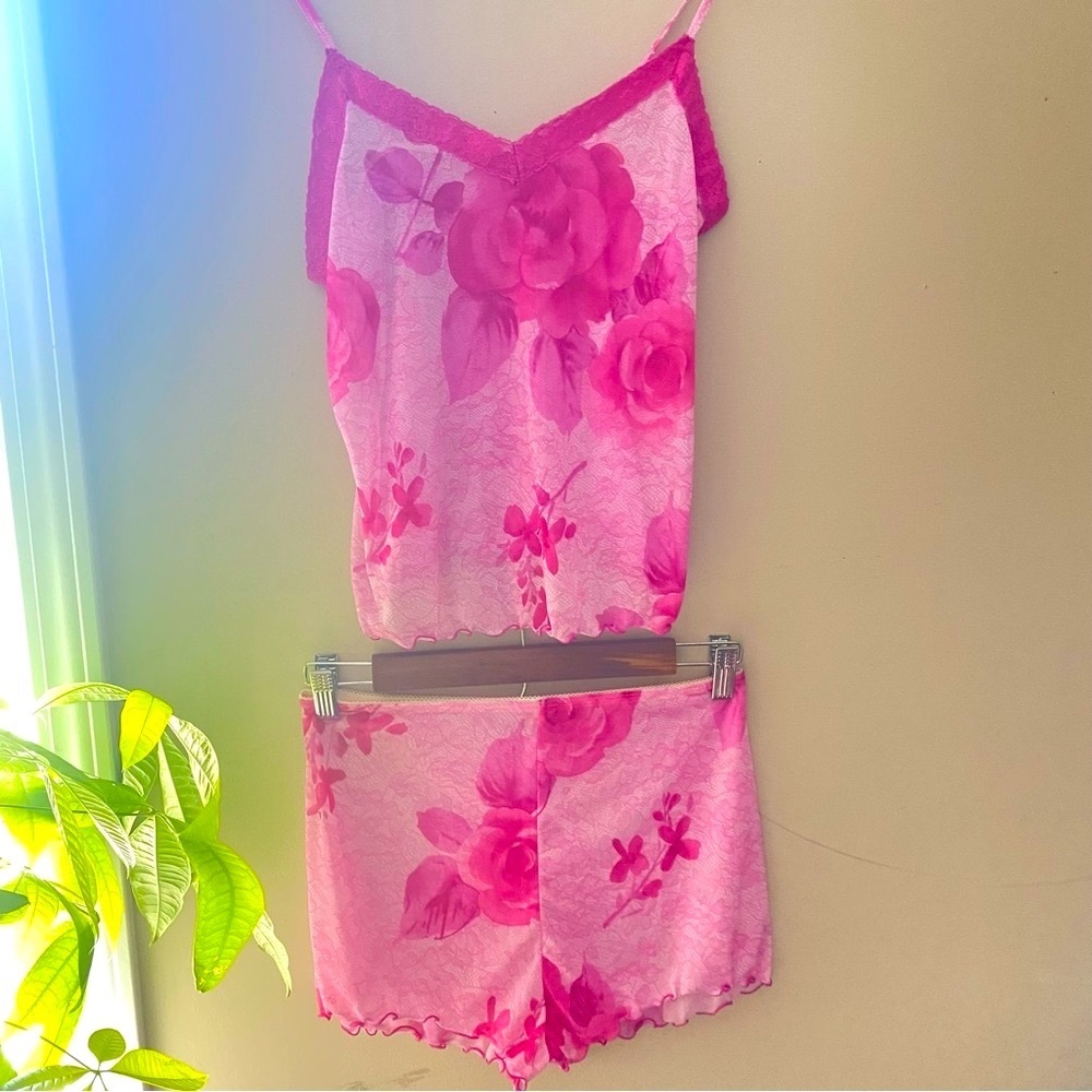 PETRA FASHION | 3 piece lingerie set pink floral